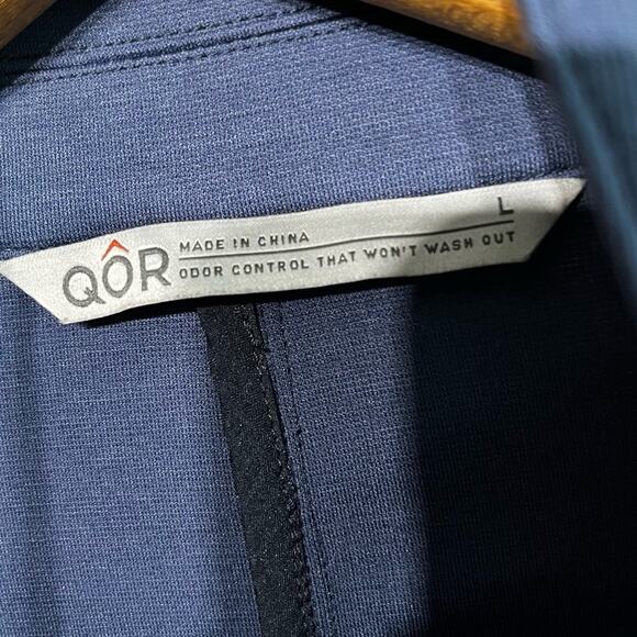 QOR Women’s Travel Blazer Size Large Odor Control Navy Blue Business Casual - Picture 5 of 10